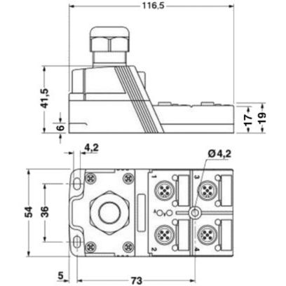 PHOENIX CONTACT SACB-4/4-LC-90 used